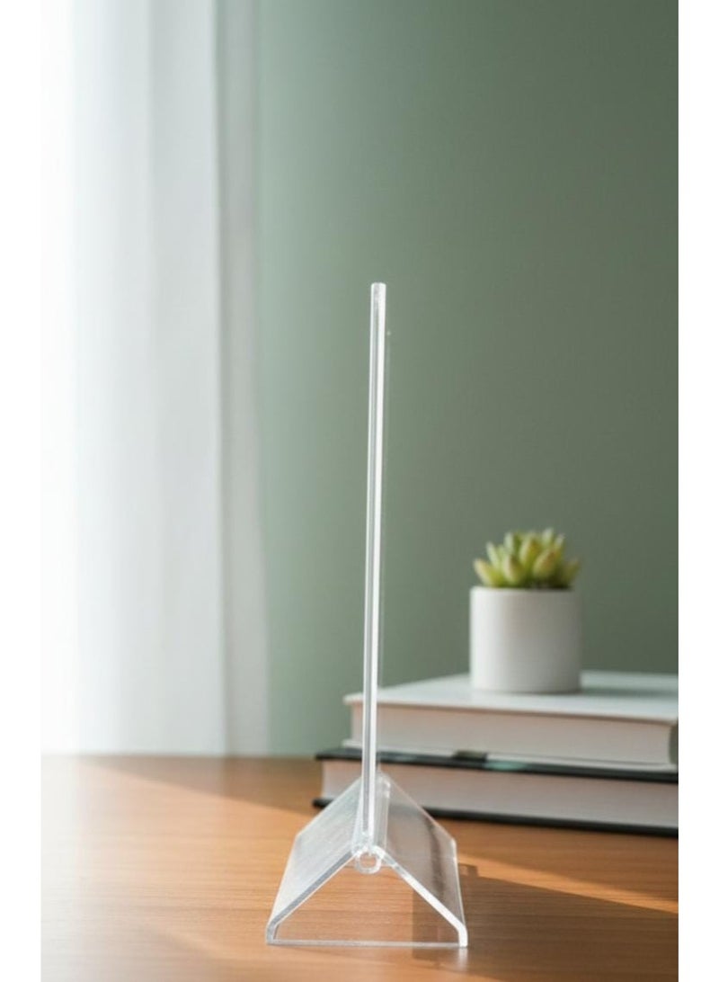 Clear Acrylic Sign Holder – Stylish and Durable Design for Advertising Display – Double Sided Stable Base for Office, Shop, Restaurant Use – Made of High Quality Acrylic and Easy to - Image 2